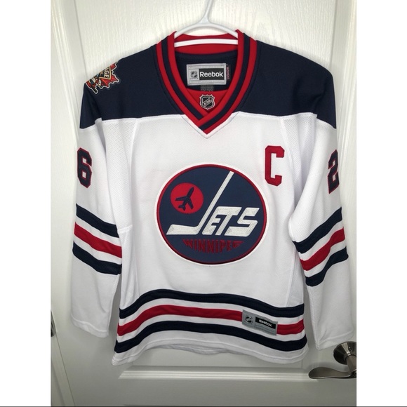 Reebok Womens NHL Jets Heritage Classic Blake Wheeler#26 Captain Jersey … - Picture 1 of 6